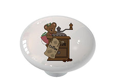 Load image into Gallery viewer, Coffee Grinder Bear Ceramic Drawer Knob
