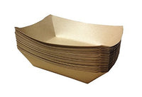 URPARTY -  Premium Brown Disposable Paper Food Serving Tray - 2.5 lb capacity - Heavy Duty - Large 50 pcs