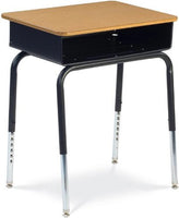 Virco 785MBB - Student Desk with Open Front Metal Book Box, 18
