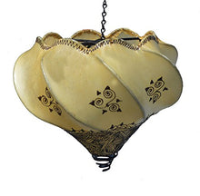 Load image into Gallery viewer, Henna Lamps &amp; Sconces Handmade Henna Moroccan Leather Lamp
