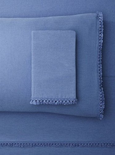 Belle Epoque Misto Tassle Sheet Set King Blue