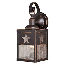 Load image into Gallery viewer, Ranger 1 Light Bronze Rustic Texas Star Outdoor Wall Lantern
