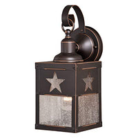 Ranger 1 Light Bronze Rustic Texas Star Outdoor Wall Lantern