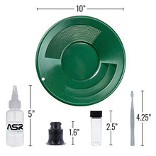 Load image into Gallery viewer, ASR Outdoor Gold Pan Gold Prospecting Beginners Kit, Vial, Snifter Bottle, 5 Piece
