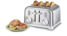 Load image into Gallery viewer, Cuisinart Cpt 180 Wp1 Metal Classic 4 Slice Toaster, White
