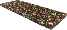 Load image into Gallery viewer, D&amp;D Futon Furniture Red Roses Blk Shikibuton Trifold Foam Beds 3&quot; Thick X 27&quot; Wide X 75&quot; Long, 1.8 lbs Density Foam, Floor Foam Folding Mats.
