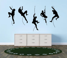 Load image into Gallery viewer, Decals - Rope Climbing Team Bedroom Bathroom Living Room Picture Art Mural Size 24 Inches X 48 Inches - Vinyl Wall Sticker - 22 Colors Available
