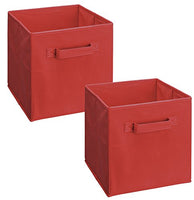 ClosetMaid 18656 Cubeicals Fabric Drawer, Red, 2-Pack