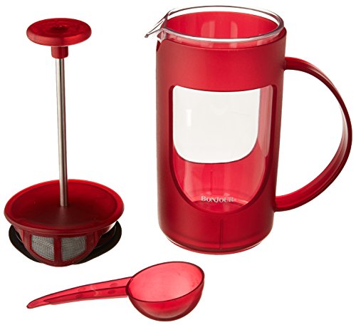 Bon Jour Ami Matin Unbreakable French Press Coffee Maker, For Traveling, Camping, Everyday Use, 3 Cup