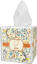 Load image into Gallery viewer, RNK Shops Swirly Floral Tissue Box Cover (Personalized)
