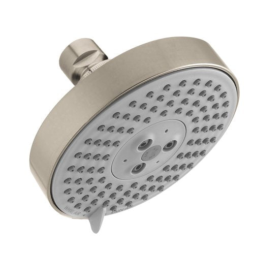 hansgrohe Raindance S 5-inch Showerhead Easy Install Modern 3-Spray BalanceAir, Whirl, RainAir Air Infusion with Airpower with QuickClean in Brushed Nickel, 27457821