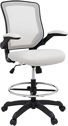 Modway Veer Drafting Stool-Chair (26L x 26W x 49.5H), Gray