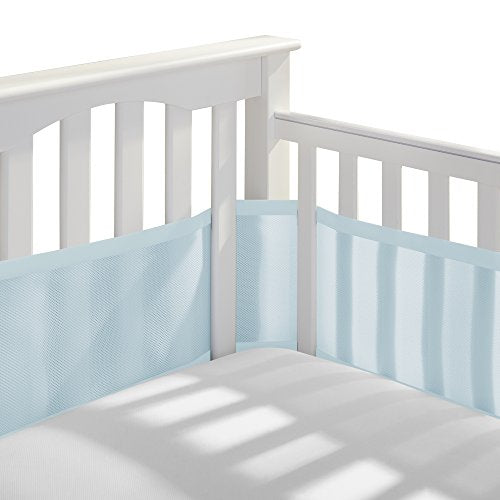 BreathableBaby Classic Breathable Mesh Crib Liner - Light Blue