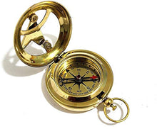 Load image into Gallery viewer, Casanova Nauticals Push Button Brass Pocket Compass
