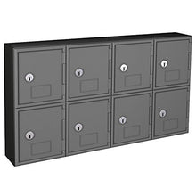 Load image into Gallery viewer, United Visual Personal Storage Lockers - Abs Plastic Frames - 8 Compartments - Gray - Gray
