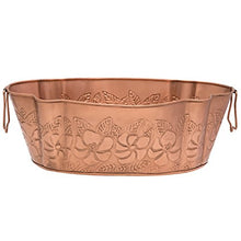 Load image into Gallery viewer, Achla Designs C-52C Embossed Copper Galvanized Oval tub
