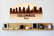 Load image into Gallery viewer, Decals - Columbus Ohio OH Skyline City View Beautiful Scene Landmarks, Buildings &amp; Water Picture Art Mural - Size 24 Inches X 48 Inches - Vinyl Wall Sticker - 22 Colors Available
