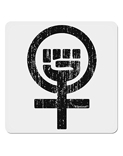TOOLOUD Distressed Feminism Symbol 4x4 Square Sticker - 4 Pack