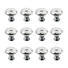 Load image into Gallery viewer, IQUALITE IQ_01 12pcs Diamond Shape Crystal Glass 30mm Knob Pull Handle Usd for Cabinet, Drawer, Clear
