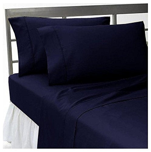 Navyblue Solid Sheets Queen Size