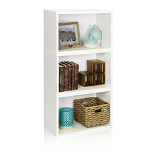 Load image into Gallery viewer, Way Basics Eco Stackable Bookcase Shelving and Shoe Rack, White (Tool-Free Assembly and Uniquely Crafted from Sustainable Non Toxic zBoard paperboard)
