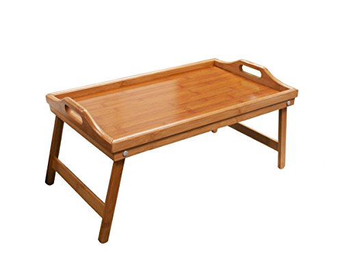 Bulk Buys Bamboo Bed Tray with Folding Legs - Pack of 3