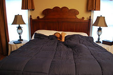 Load image into Gallery viewer, Clara Clark Down Alternative Comforter - All-Season Quilted Comforter/Duvet Insert - Hypoallergenic - Box Stitched - Full/Queen, Navy Blue
