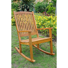 Load image into Gallery viewer, International Caravan Furniture Piece Acacia Large Rocking Chair
