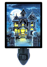 Load image into Gallery viewer, Halloween Night Light, Skull House, Haunted House LED Night Light

