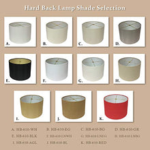 Load image into Gallery viewer, Royal Designs, Inc. Modern Shallow Drum Hardback Lampshade, HB-610-18LNEG, Linen Eggshell, 17 x 18 x 11.5
