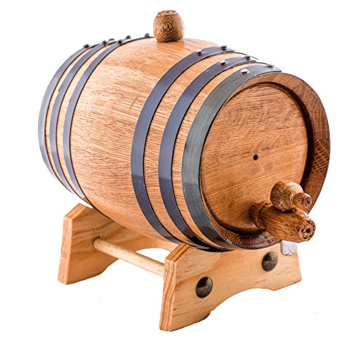 1 Liter American Oak Aging Whiskey Barrel | Handcrafted using American White Oak | Age your own Whiskey, Beer, Wine, Bourbon, Tequila, Hot Sauce & More