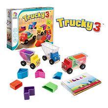 Load image into Gallery viewer, SmartGames Trucky 3 Wooden Skill-Building Puzzle Game Moving Trucks for Ages 3+
