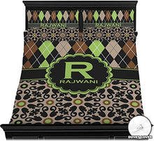 Load image into Gallery viewer, RNK Shops Argyle &amp; Moroccan Mosaic Duvet Cover Set - Full/Queen (Personalized)
