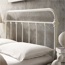 Load image into Gallery viewer, Inspire Q Giselle Antique White Graceful Lines Victorian Iron Metal Bed (Queen)
