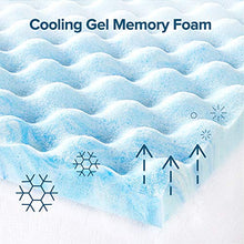 Load image into Gallery viewer, ZINUS 1.5 Inch Swirl Gel Cooling Memory Foam Mattress Topper / Cooling, Airflow Design / CertiPUR-US Certified, King
