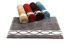 Load image into Gallery viewer, WARISI - Wave Collection - Microfiber Area, Bedroom Bathroom Rug, 34 x 21 inches (Cabernet)
