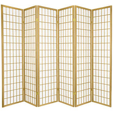 Load image into Gallery viewer, Oriental Furniture 6 ft. Tall Window Pane - Special Edition - Gold - 6 Panels
