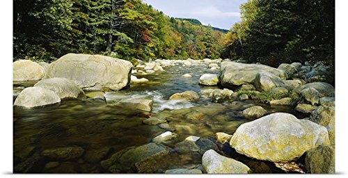 GREATBIGCANVAS Entitled Rocks in a River, Swift River, White Mountains, New Hampshire, New England Poster Print, 72