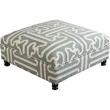 Load image into Gallery viewer, Surya Ottoman, 32 by 32 by 16-Inch, Slate/Beige
