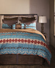 Load image into Gallery viewer, Carstens JB2075-4 4 Piece Turquoise Chamorro Bedding Set, Twin
