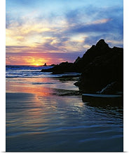 Load image into Gallery viewer, GREATBIGCANVAS Entitled Sunset and Clouds Over Crescent Beach Poster Print, 44&quot; x 60&quot;, Multicolor
