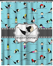 Load image into Gallery viewer, YouCustomizeIt Yoga Poses Extra Long Shower Curtain - 70&quot;x84&quot; (Personalized)
