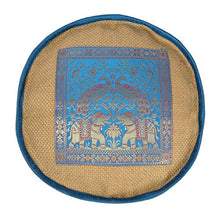 Load image into Gallery viewer, Lalhaveli Round Shape Jute Burlap Ottoman Cover 17 X 17 X 14 Inch
