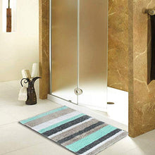 Load image into Gallery viewer, HEBE Non-Slip Bathroom Rug Mat Shag Microfiber Shower Bath Rug Absorbent Bath Mat for Bathroom Machine Washable 18&quot;x26&quot;
