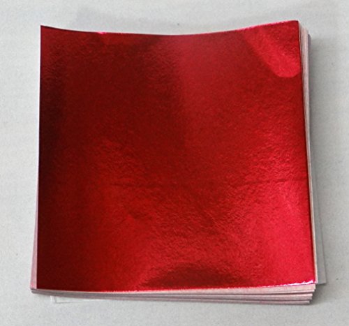 Candy Molds N More 6 x 6 inch Red Confectionery Foil Wrappers, 500 Sheets