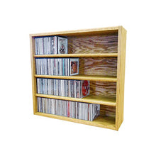 Load image into Gallery viewer, Cdracks Media Furniture Solid Oak Desktop or Shelf CD Cabinet Capacity 248 CD&#39;s Honey Finish
