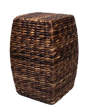 Load image into Gallery viewer, BIRDROCK HOME Seagrass Accent Stool - Made of Hand Woven Seagrass - 21 inch Stool
