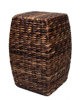 BIRDROCK HOME Seagrass Accent Stool - Made of Hand Woven Seagrass - 21 inch Stool