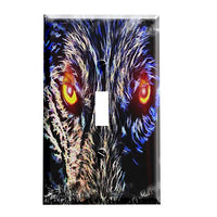 Wolf Fire Eyes Switchplate - Switch Plate Cover