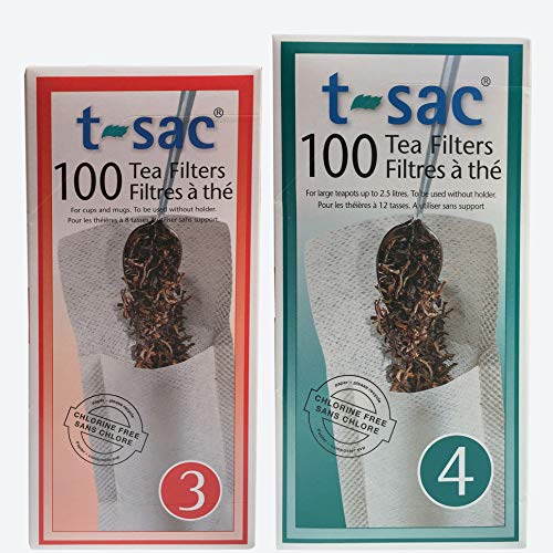 Modern Tea Filter Bags, Disposable Infuser, Combo Pack- Size 3 & 4 - Set of 200 Filters - Heat Sealable, Natural, Easy to Use, No Cleanup  Perfect for Teas, Coffee & Herbs - from Magic Teafit